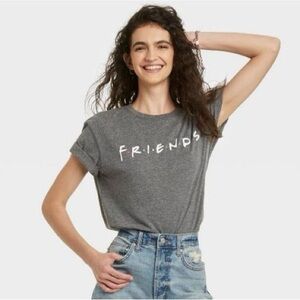FRIENDS TV Show Gray Fitted Short Sleeve T-Shirt | Size XS